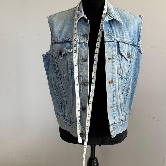Distressed "Male" Denim Vest - Picture 8 of 10